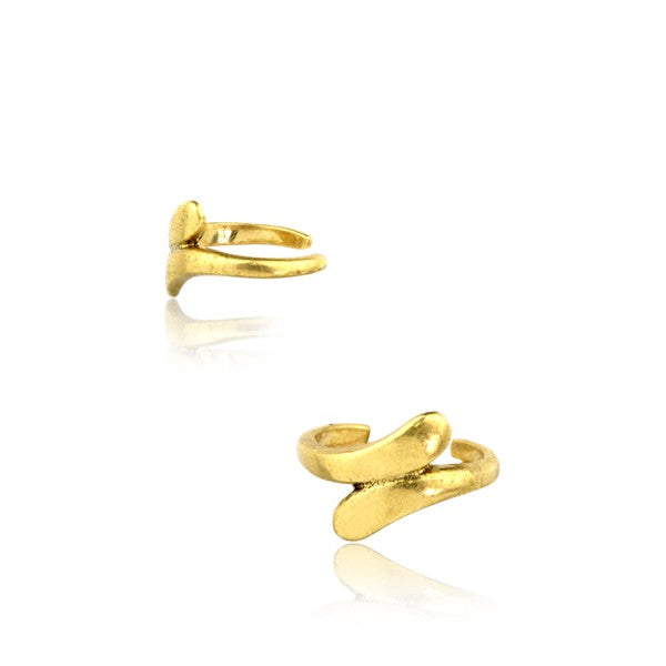 Brass Ear-cuffs anting perhiasan kuningan penjepit telinga motif Ethnic Piercing.