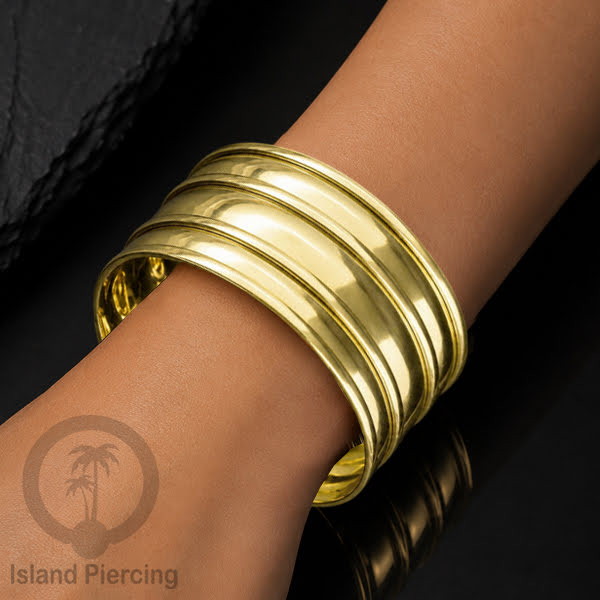 Gelang Tangan buatan Kuningan motif Bali ukuran besar Bali style Brass Bangles