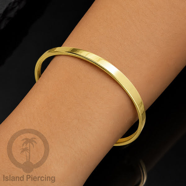 Gelang Tangan buatan Kuningan motif modern minimalis Plain style Brass Bangles