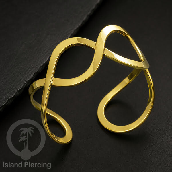 Gelang Tangan atas lengah buatan Kuningan motif modern minimalis Upper Arm Brass Bangles