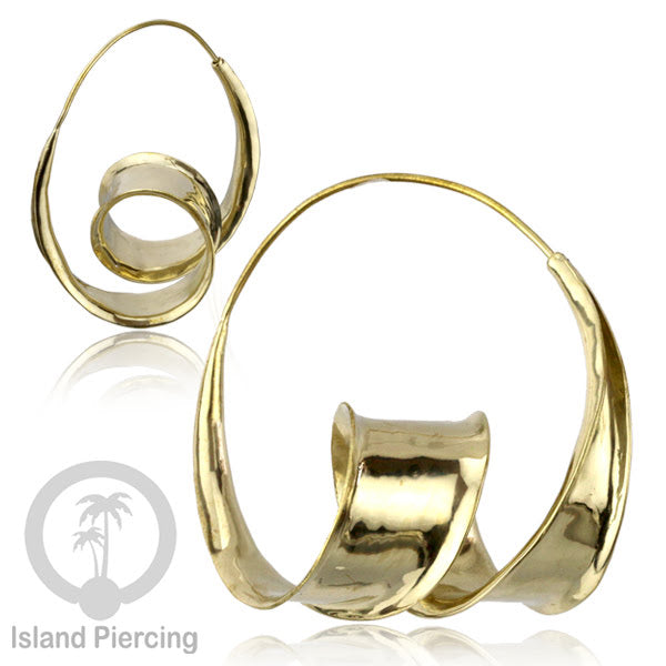 Anting Kuningan seni buatan pakai tangan, hand made Brass Earrings