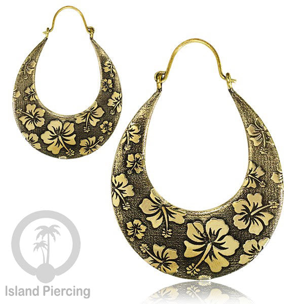 Anting-anting lingkaran kuningan besar, Bahan Impor 100% Nickel free Brass Earrings