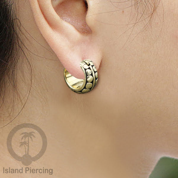 Anting-anting Kuningan ukuran kecil, Brass Ear-cuff Earrings 100% nickel free