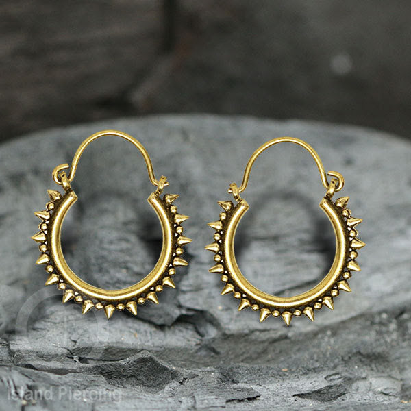 Aksesoris Anting kuningan model Mandala dan Hoop Brass Earring