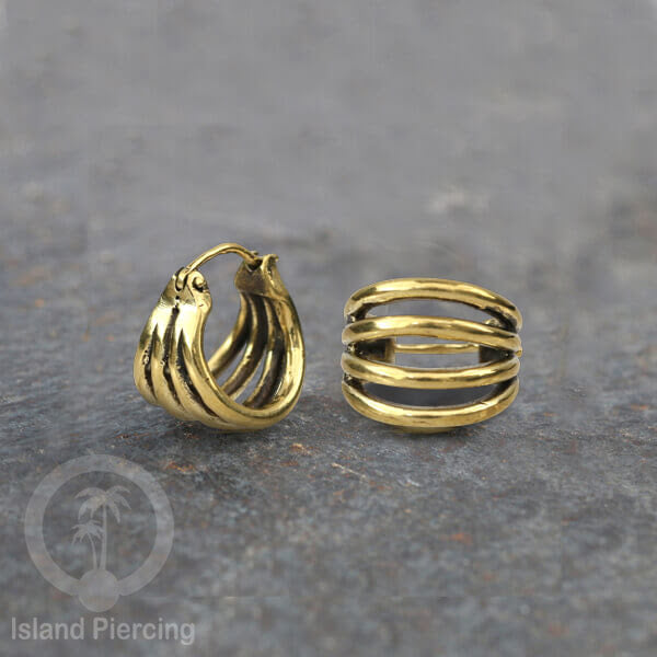 Anting-anting Kuningan ukuran kecil, Brass Ear-cuff Earrings 100% nickel free