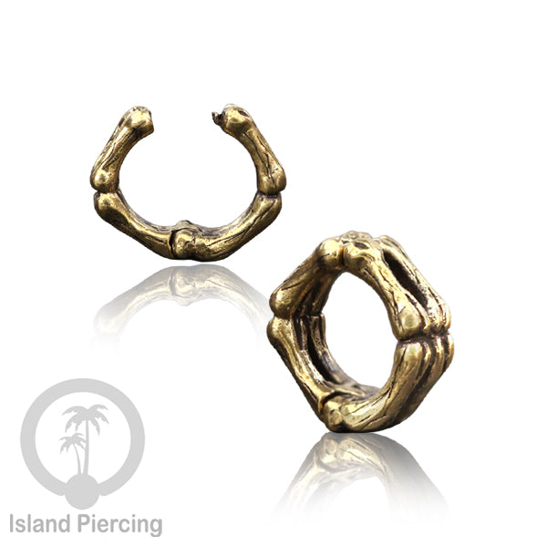 Brass Earlobe Cuff, Tindik Kuningan untuk lubang telinga besar