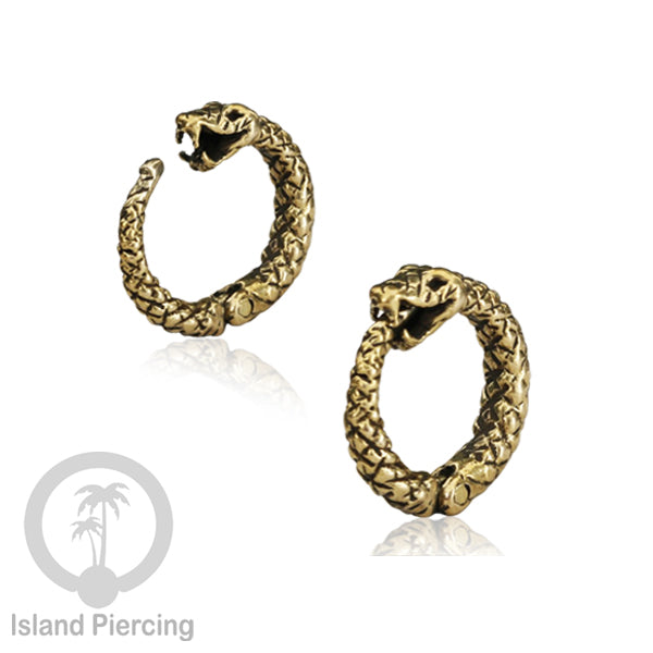 Brass Earlobe Cuff, Tindik Kuningan untuk lubang telinga besar