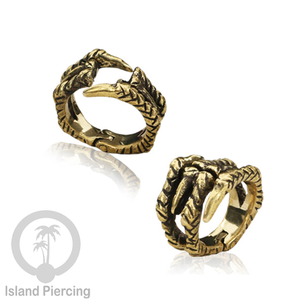 Brass Earlobe Cuff, Tindik Kuningan untuk lubang telinga yang besar 8mm ke atas