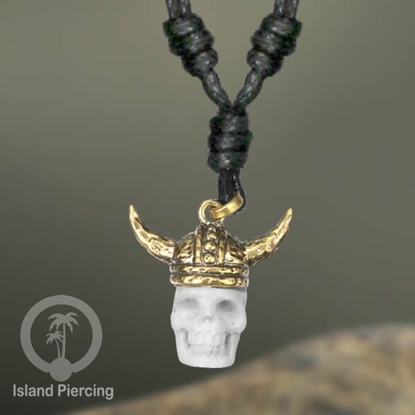 Kalung Liontin Kuningan motif Tengkorak Brass Pendant Necklace Skull designs