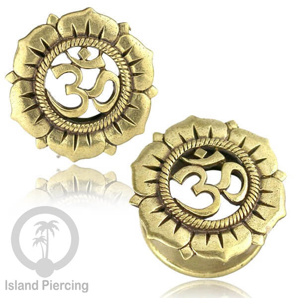 Brass Ear-plug Tindik plug kuningan telinga lubang besar ukuran 4-16mm model istemewa