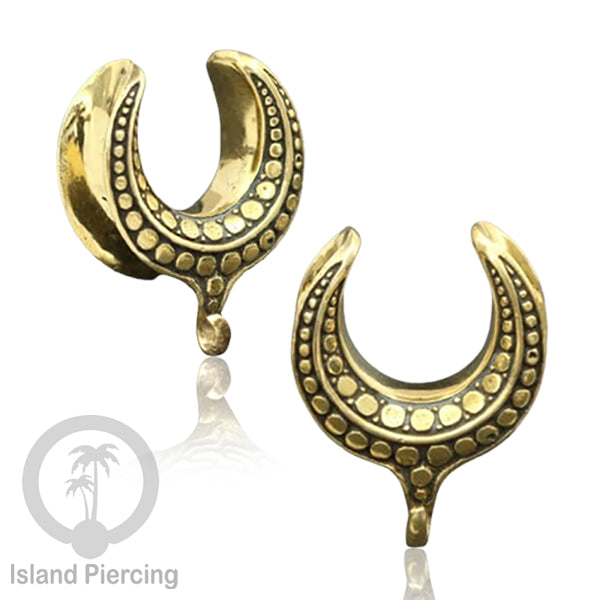 DIY Brass Ear-saddle Tindik plug kuningan dengan gantungan kecil biar bisa buat desain sendiri