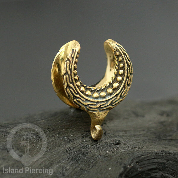 DIY Brass Ear-saddle Tindik plug kuningan dengan gantungan kecil biar bisa buat desain sendiri