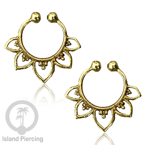 Nose Piercing Jewelry Perhiasan Kuningan Hidung Nose Ring tanpa buat lubang Fake Piercing
