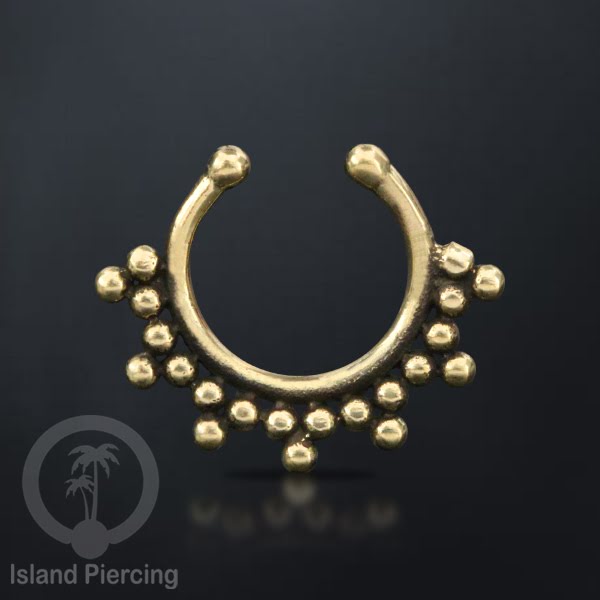 Nose Piercing Jewelry Perhiasan Kuningan Hidung Nose Ring tanpa buat lubang Fake Piercing
