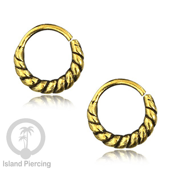 Septum piercing dan Tindik anting kuningan, Daith, Tragus dan Helix Piercing