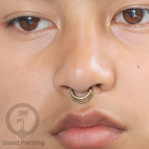 Septum piercing dan Tindik anting kuningan, Daith, Tragus dan Helix Piercing