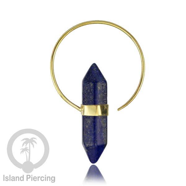 Piercing Kuningan dengan Batu asli, untuk lubang normal Brass with Stone Body Jewelry