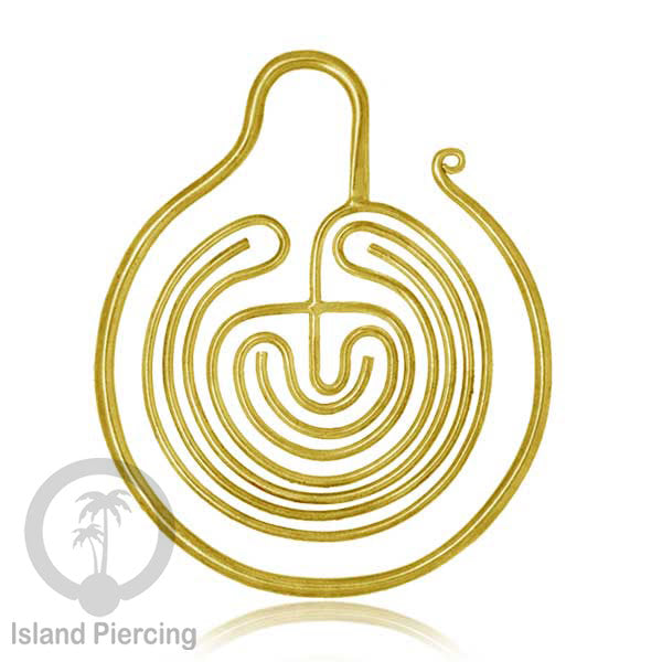 Anting Tindik Kuningan, Trbal Brass jewelry, cocok untuk semua ukuran lubang telinga