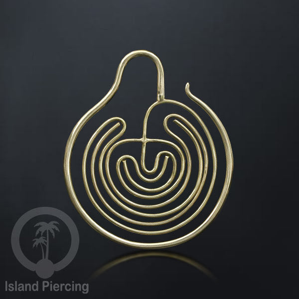 Anting Tindik Kuningan, Trbal Brass jewelry, cocok untuk semua ukuran lubang telinga