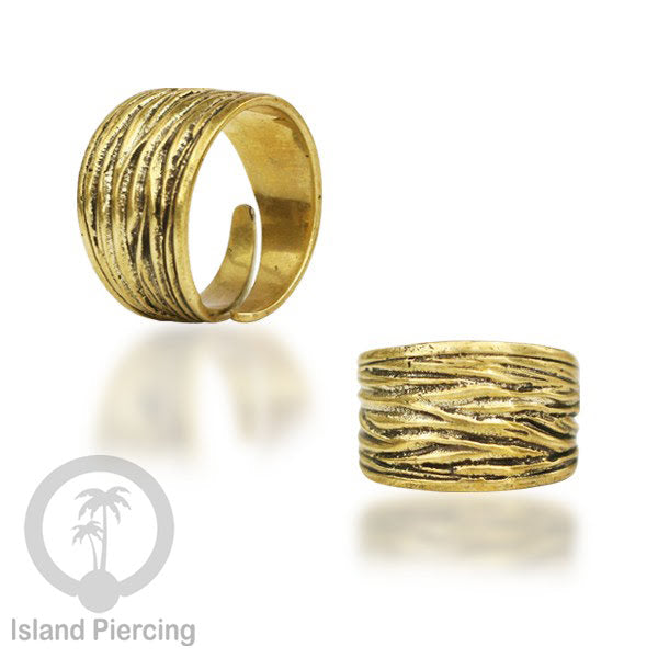 Cin-cin Kuningan motif Bali Brass finger Rings Bali style