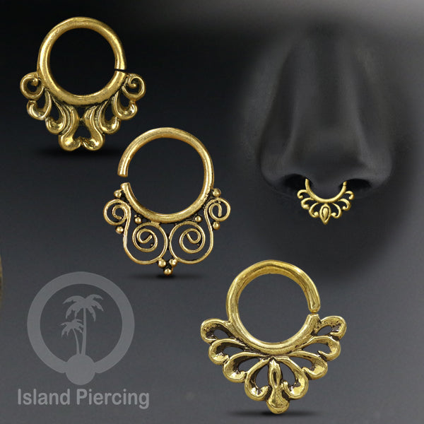 Septum Piercing dan Tindik anting Kuningan telinga Tragus dan Helix Piercing 1.6mm