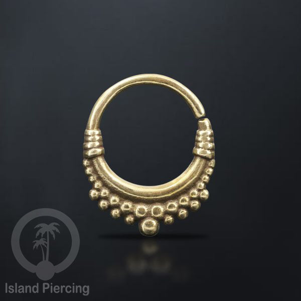 Septum Piercing dan Tindik anting kuningan, Daith, Tragus dan Helix Piercing ukuran 6-10mm