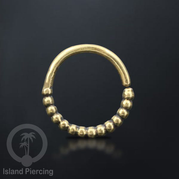 Septum Piercing dan Tindik anting kuningan, Daith, Tragus dan Helix Piercing ukuran 6-10mm