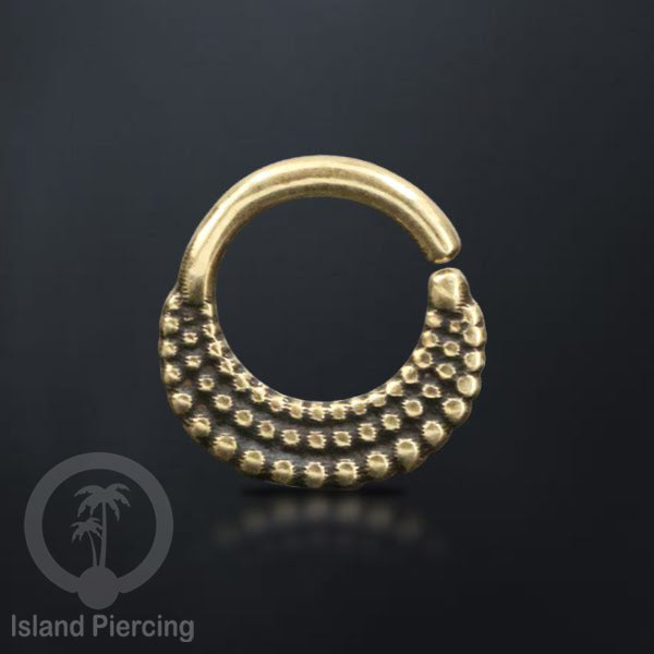 Septum Piercing dan Tindik anting kuningan, Daith, Tragus dan Helix Piercing ukuran 6-10mm