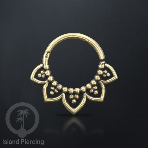 Septum Piercing dan Tindik anting kuningan, Daith, Tragus dan Helix Piercing ukuran 6-10mm