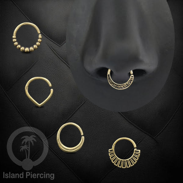 Septum Piercing dan Tindik anting Kuningan telinga Tragus dan Helix Piercing