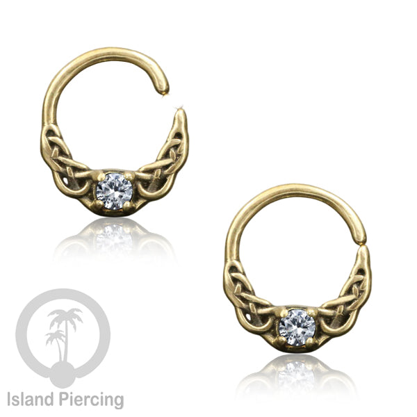 Septum Piercing dan Tindik Kuningan Telinga Tragus dan Helix Piercing Batu dan Kristal