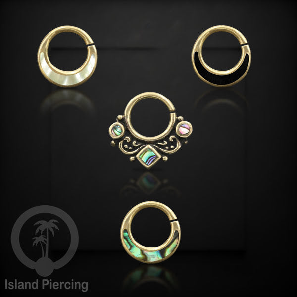 Septum Piercing dan Tindik Kuningan telinga Tragus dan Helix Piercing Kerang Laut