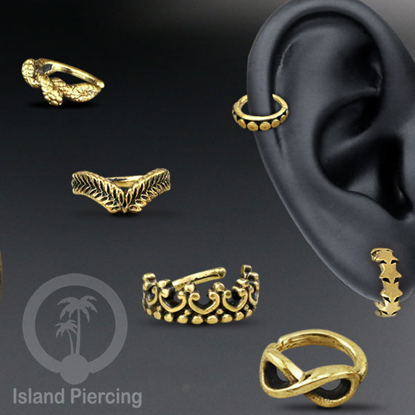 Piercing Brass Tindik Kuningan Telinga Tragus dan Helix Piercing ukuran 6 & 8mm