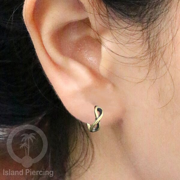 Piercing Brass Tindik Kuningan Telinga Tragus dan Helix Piercing ukuran 6 & 8mm