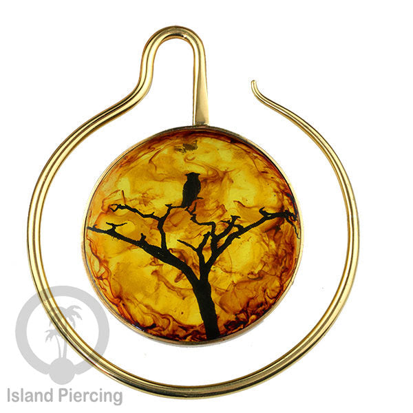Tindik Anting Piercing Epoxy dan Kuningan Ear Expander dan Ear Clicker