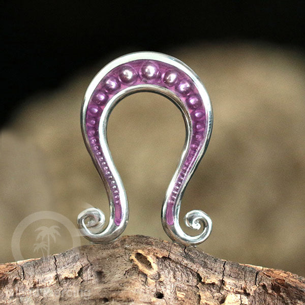 Tindik Anting Piercing Epoxy dan Kuningan Ear expander dengan variasi bola baja