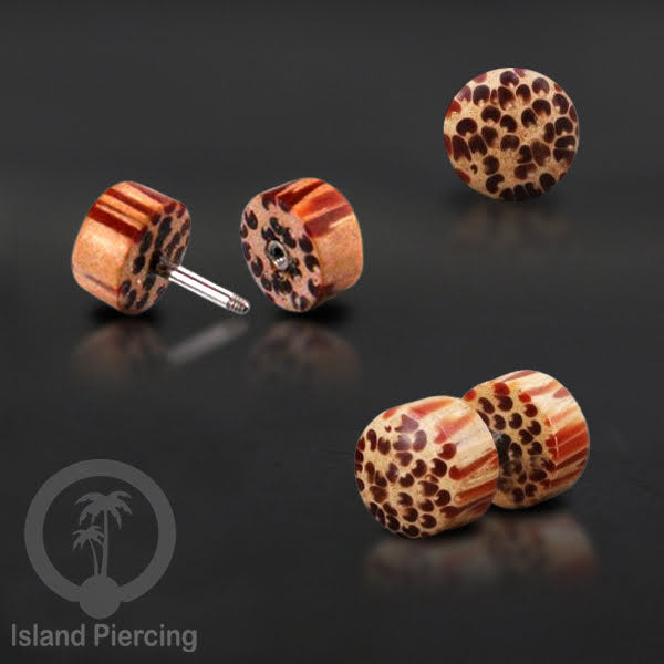 Fake Wooden plugs, Anting Tindik palsu sistem mur dari banyak pilihan jenis Kayu