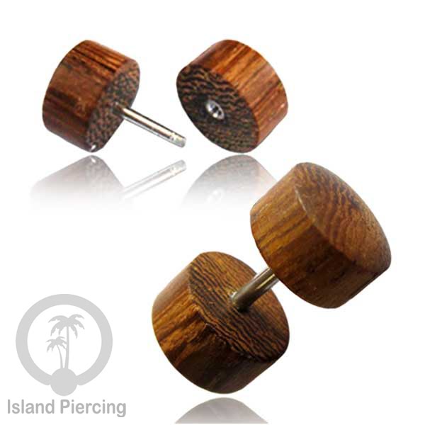 Fake Wooden plugs, Anting Tindik palsu sistem mur dari banyak pilihan jenis Kayu