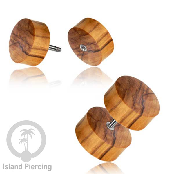 Fake Wooden plugs, Anting Tindik palsu sistem mur dari banyak pilihan jenis Kayu