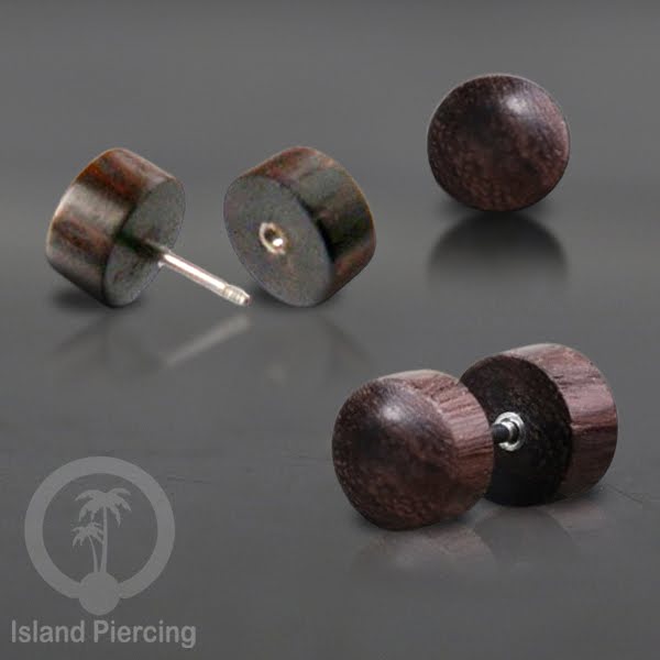 Fake Wooden plugs, Anting Tindik palsu sistem mur dari banyak pilihan jenis Kayu