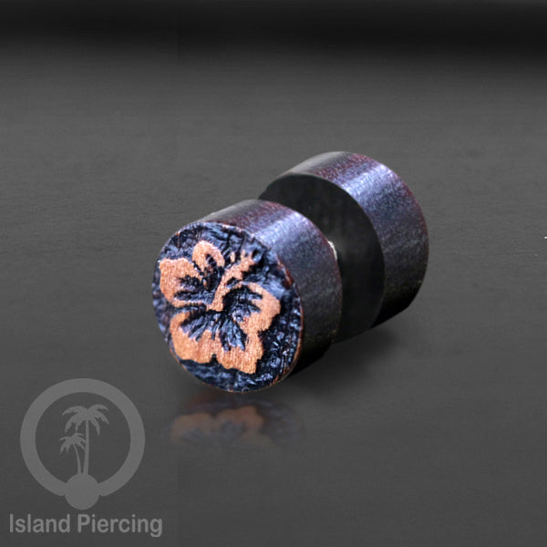 Fake Plug Piercing, Anting Tindik Plug Kayu ukiran pakai sistem push banyak pilihan model.