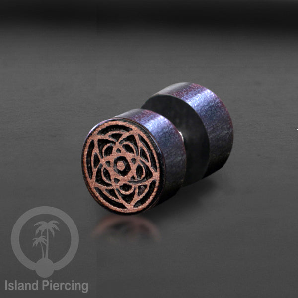 Fake Plug Piercing, Anting Tindik Plug ukiran Kayu pakai sistem mur model istimewa dan unik