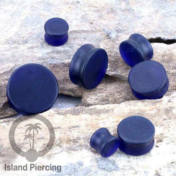 Anting Plug dari Piercing buat dari Kaca Pyrex. Tindik Plug sand-blast, frosted style pilihan banyak warna