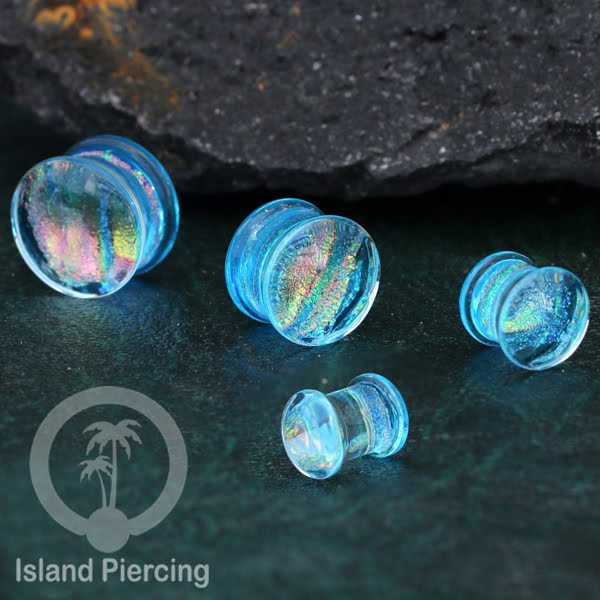 Glass Ear Plug model Piercing Kaca Pyrex. Tindik plug kaca dengan banyak variasi model