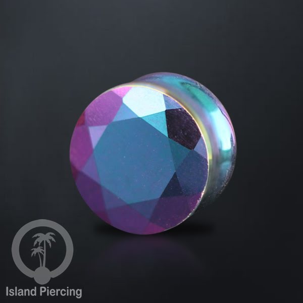Glass Ear Plug model Piercing Kaca Pyrex. Tindik plug kaca dengan banyak variasi model