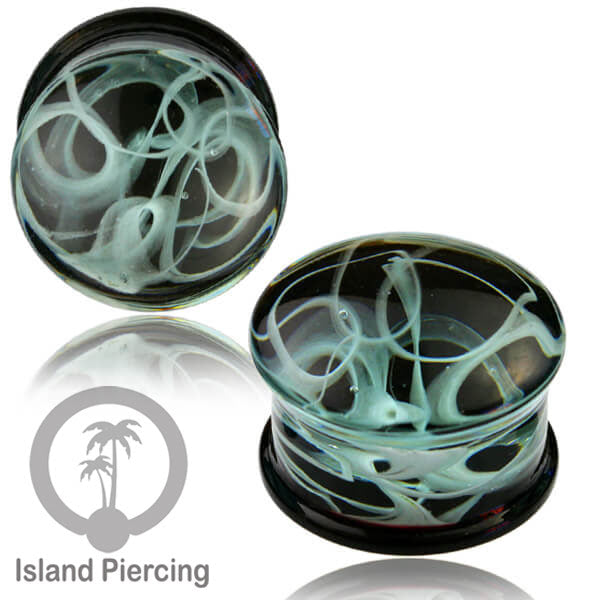 Anting Plug dari piercing buat dari kaca Pyrex asli. Plug body jewelry yang sangat menarik