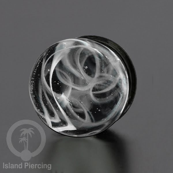 Anting Plug dari piercing buat dari kaca Pyrex asli. Plug body jewelry yang sangat menarik