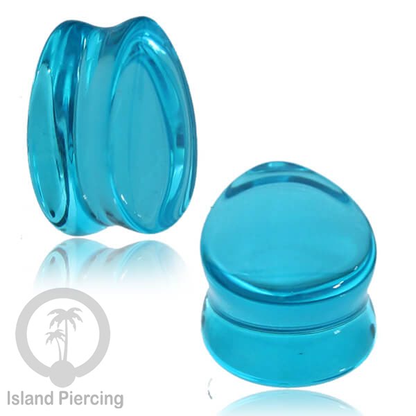 Anting Plug dari Piercing buat dari Kaca Pyrex. Tindik Plug bentuk tetes tiga pilihan warna