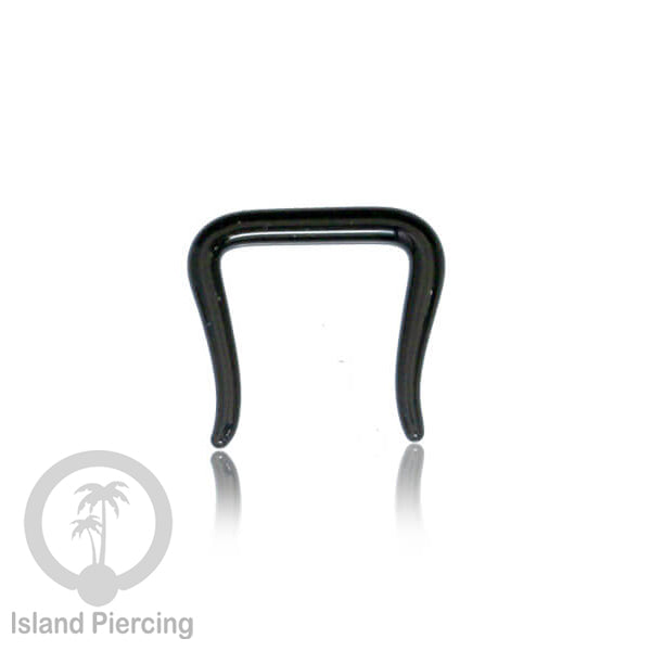 Nose Piercing Jewelry Perhiasan Hidung Nose Ring bahan Kaca Pyrex warna Hitam, Glass Nose Jewelry