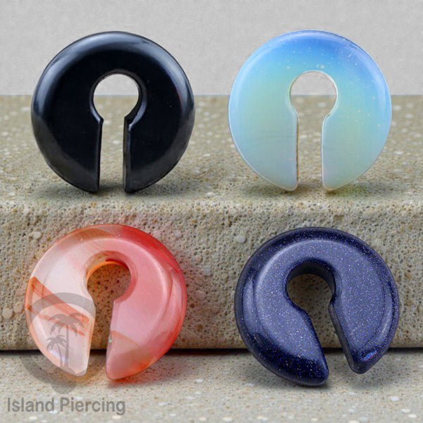 Anting Tindik Batu Piercing bundar khusus Lubang Telinga Besar Stone Ear Weight